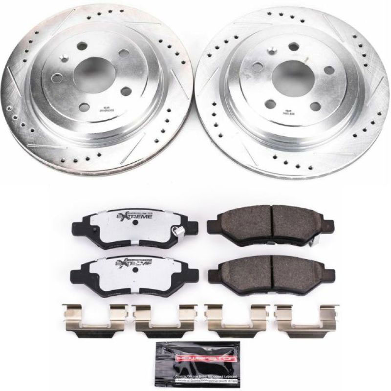 PowerStop k3072-26 | Power Stop 08-14 Cadillac CTS Rear Z26 Street Warrior Brake Kit; 2008-2014