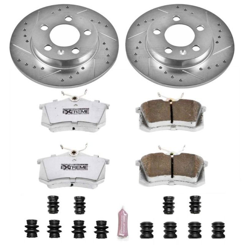 PowerStop k3093-26 | Power Stop 00-06 Audi TT Quattro Rear Z26 Street Warrior Brake Kit; 2000-2006