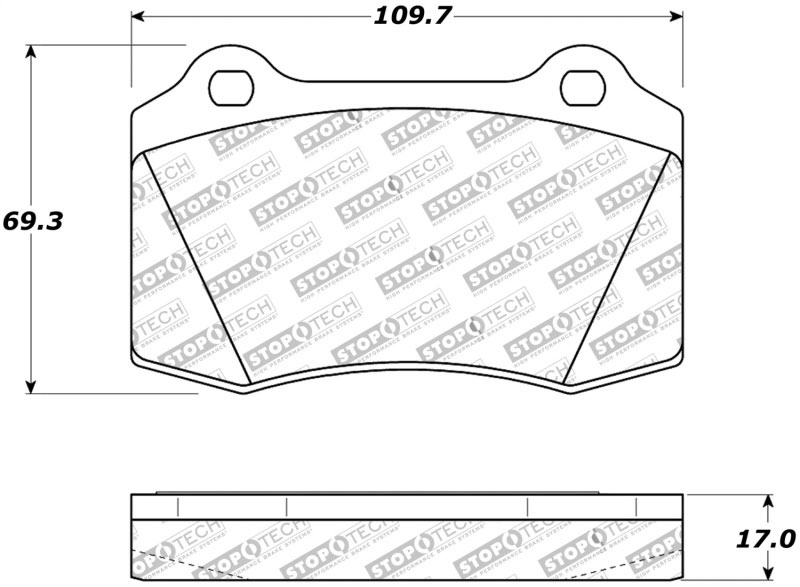 Stoptech 308.05920 | StopTech Street Brake Pads Dodge Viper, Front; 1992-2002