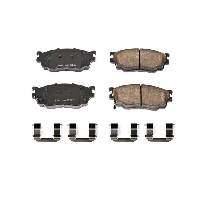 PowerStop 17755 | Power Stop 98-02 Mazda 626 Front Z17 Evolution Ceramic Brake Pads w/Hardware; 1998-2002