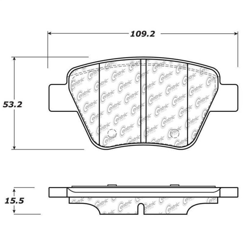 Stoptech 308.14560 | StopTech Street Brake Pads Volkswagen Beetle Base 288mm Front Disc, Rear; 2015-2015