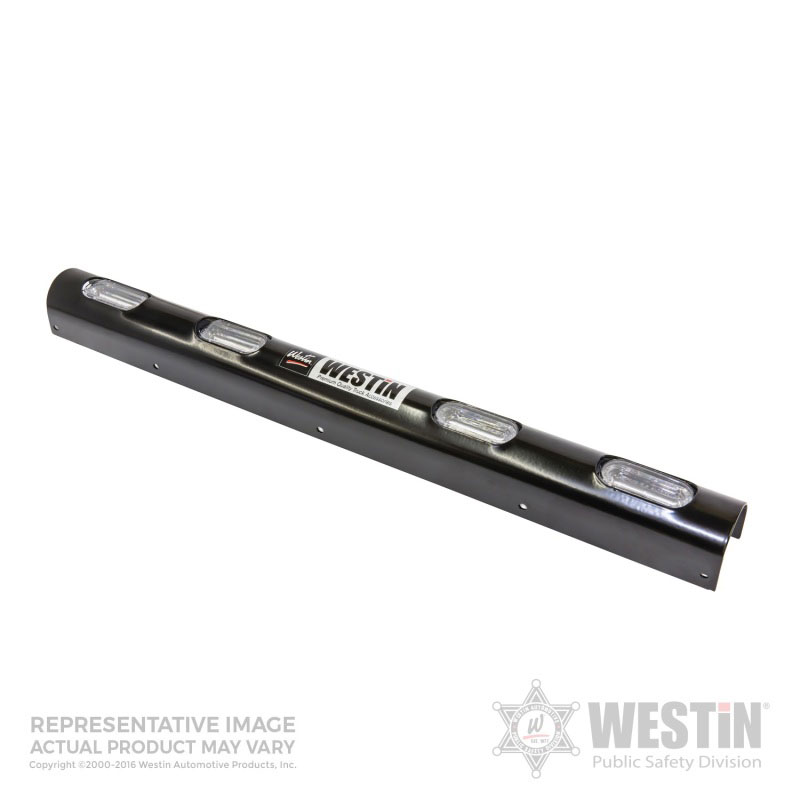 Westin 36-6015w4 | Push Bumper Elite Light Channel 33.1 inch Whelen 4 Hole - Black