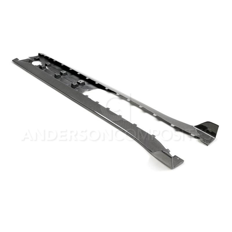 Anderson Composites ac-ss20fdmu500 | 2020 Ford Mustang Shelby GT500 Carbon Fiber Rocker Panel Splitters; 2020-2022