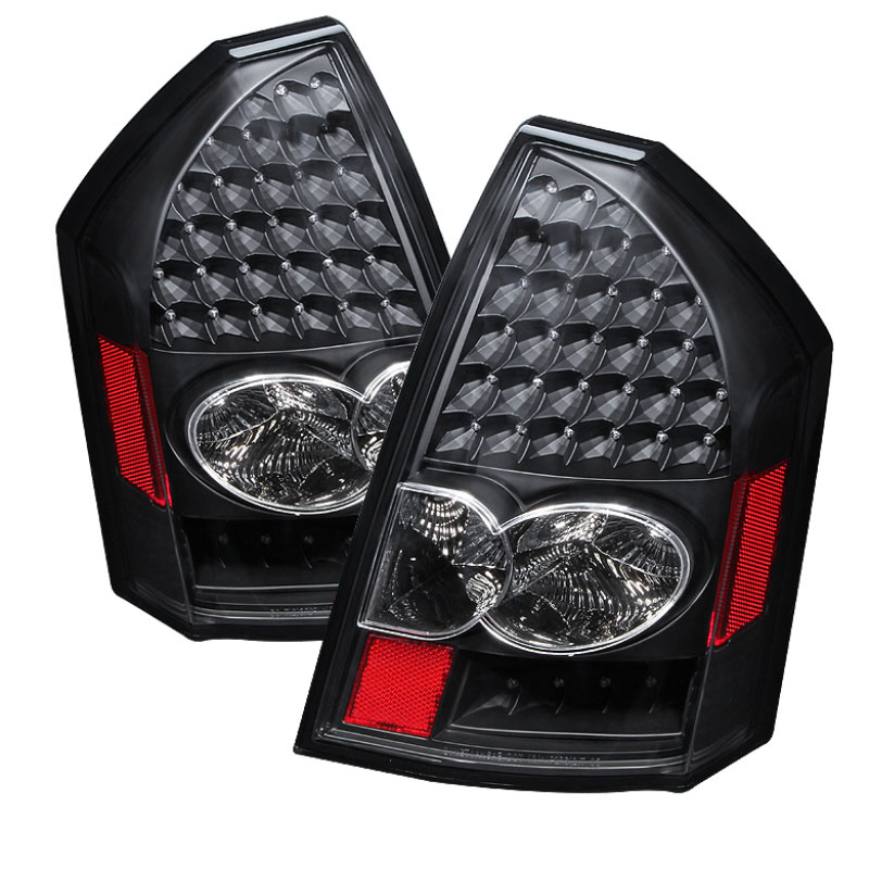 SPYDER 9027512 | Xtune Chrysler 300C 05-07 LED Tail Lights Black ALT-JH-C305-LED-BK; 2005-2007