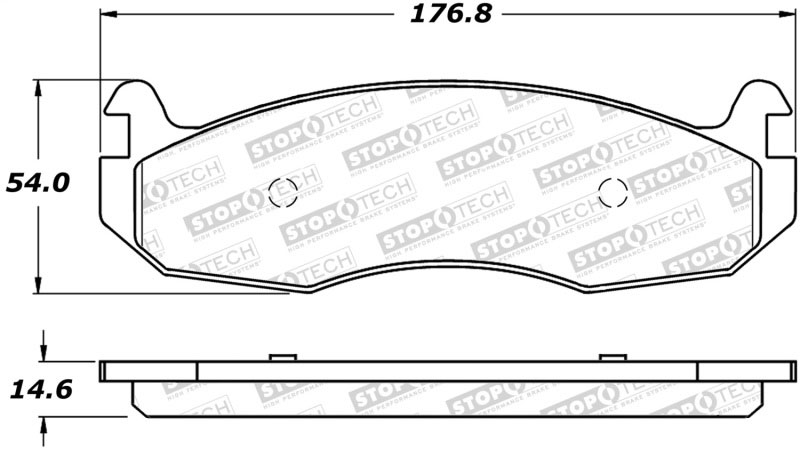 Stoptech 308.07880 | StopTech Street Brake Pads Hummer H1, Front; 2006-2006