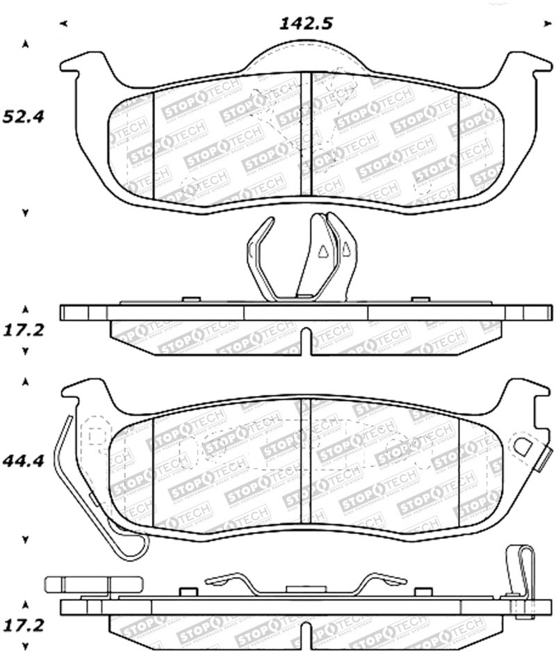 Stoptech 305.10410 | StopTech Street Select Brake Pads Nissan Titan, Rear; 2004-2015