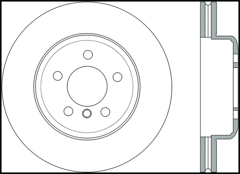 Stoptech 127.34124L | StopTech BMW 640i xDrive Gran Coupe Sport Drilled/Slotted Rotor, Front Left; 2014-2016