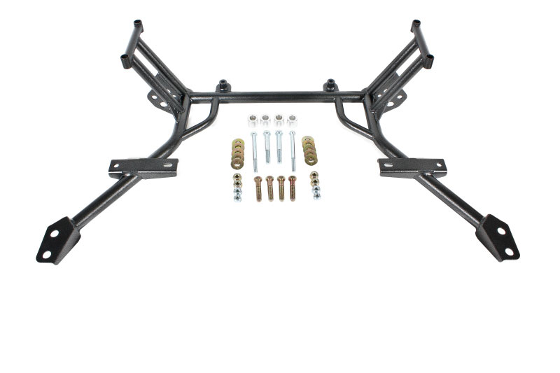 BMR Suspension KM009H | BMR Tubular K-member w/o motor mounts Mustang V8 Black Hammertone; 2005-2010