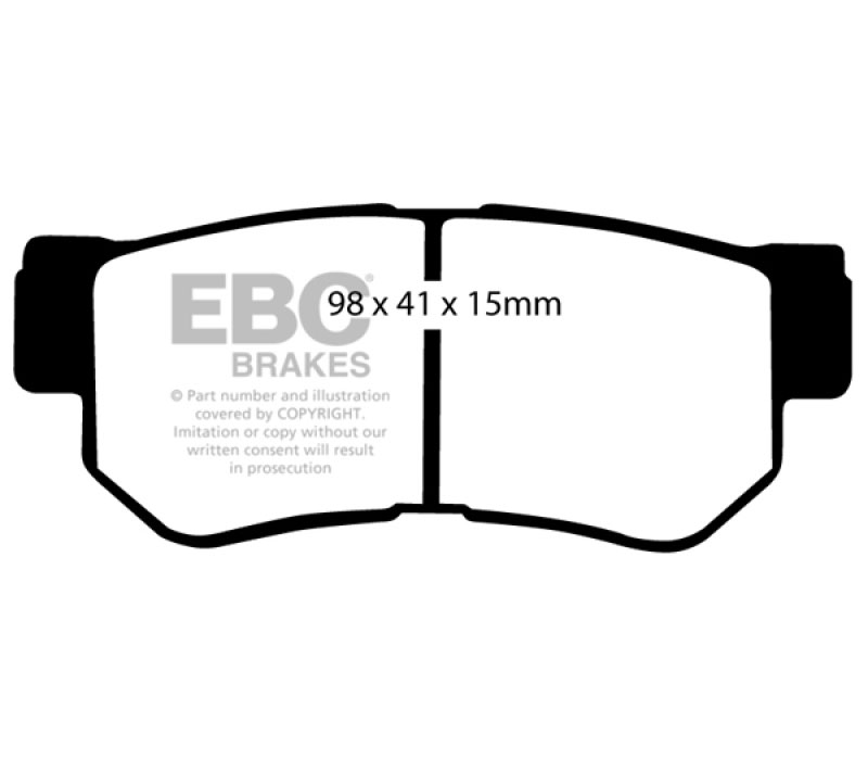 EBC dp21392 | 08-09 Hyundai Azera 3.3 Greenstuff Rear Brake Pads; 2008-2009