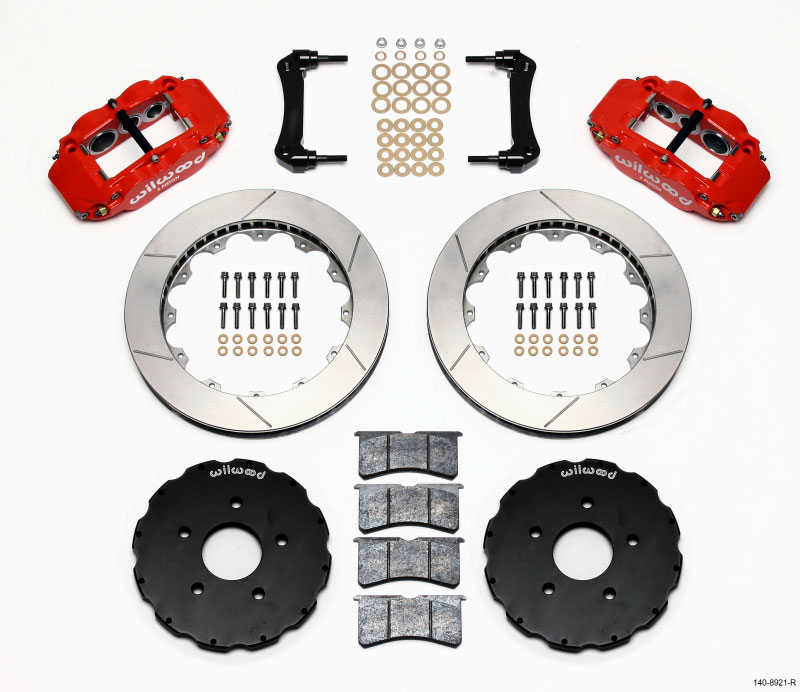 Wilwood 140-8921-r | Narrow Superlite 6R Front Hat Kit 13.06in Red 2005-up Corvette C6; 2005-2021