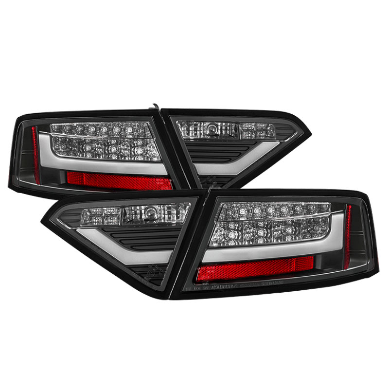 SPYDER 5082275 | Spyder Audi A5 LED Tail Lights - Incandescent Model Only - Black - (ALT-YD-AA508-LED-BK); 2008-2012