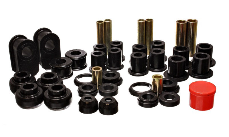 Energy Suspension 4.18116g | 92-06 Ford E-250/E-350 Van 2WD Black Hyper-flex Master Bushing Set; 1992-2006