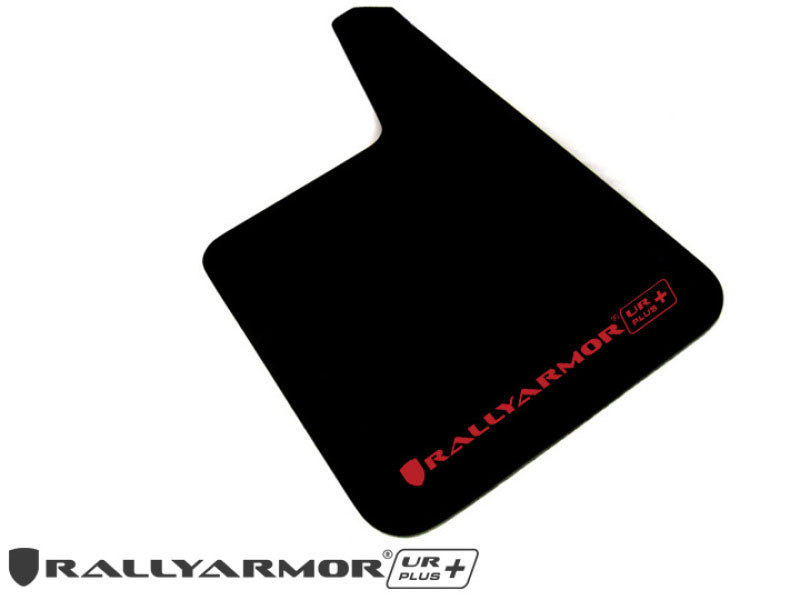 Rally Armor mf20-urp-blk/rd | Larger Universal fitment (no hardware) UR Plus Black Mud Flap w/ Red Logo