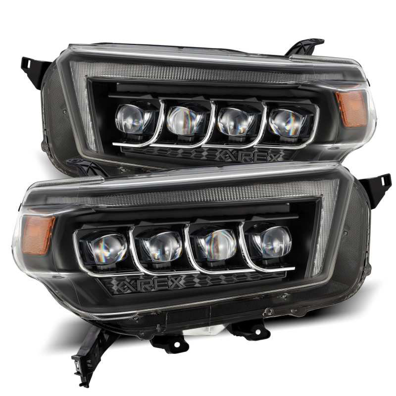 AlphaRex 880759 | 10-13 Toyota 4Runner NOVA LED Projector Headlights Plank Style Black w/Seq Signal/DRL; 2010-2013