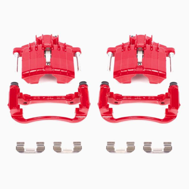 PowerStop s4646 | Power Stop 04-05 Chevrolet Classic Front Red Calipers w/Brackets - Pair; 2004-2005