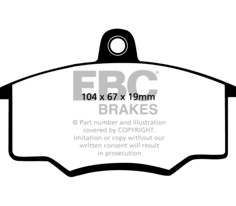 EBC dp3310c | 80-82 Audi 4000 1.6 Redstuff Front Brake Pads; 1980-1982