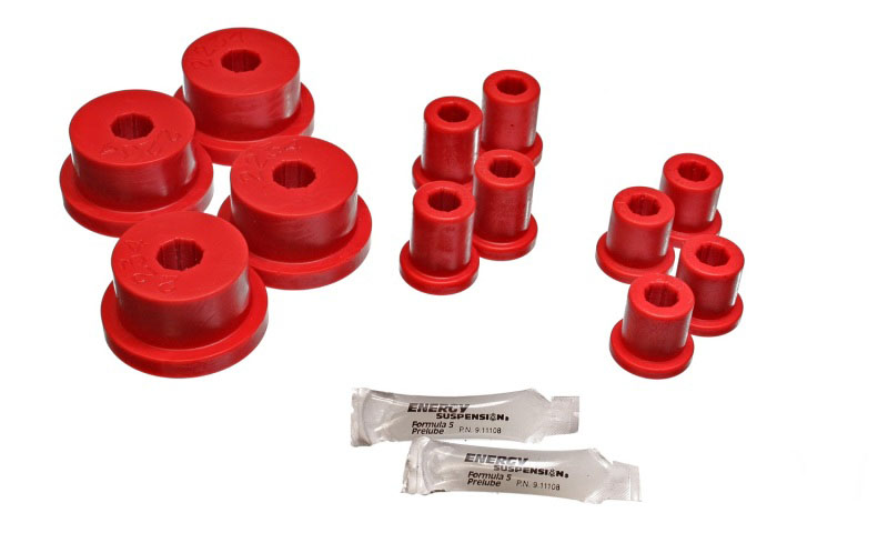 Energy Suspension 4.2141r | 62-65 Ford Fairlane Red Rear Leaf Spring Bushing Set; 1962-1965