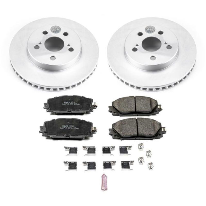 PowerStop crk7701 | Power Stop 16-18 Toyota Prius Front Z17 Evolution Geomet Coated Brake Kit; 2016-2018