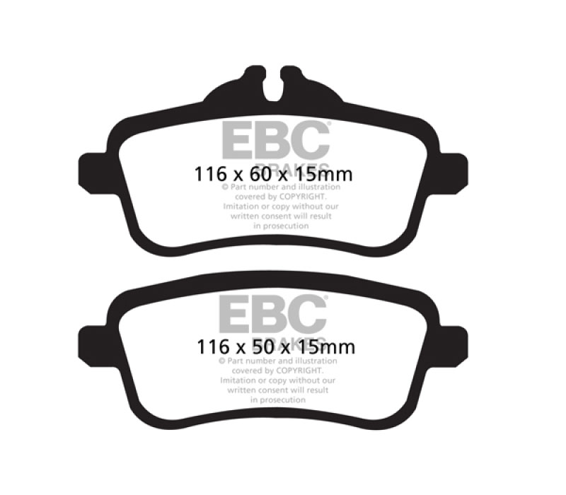 EBC ud1630 | 13-16 Mercedes-Benz GL350 3.0 TD Ultimax2 Rear Brake Pads; 2013-2016