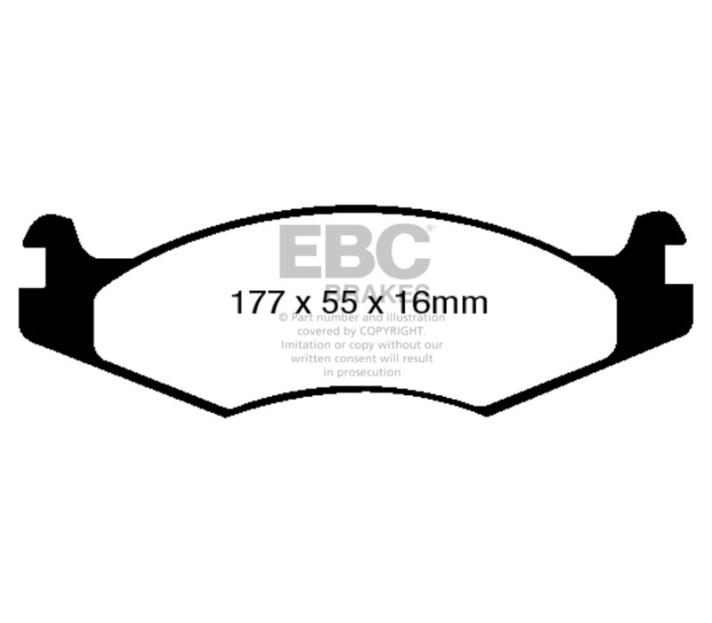 EBC dp61785 | 92-03 Am General H1 Greenstuff Front Brake Pads; 1992-2003