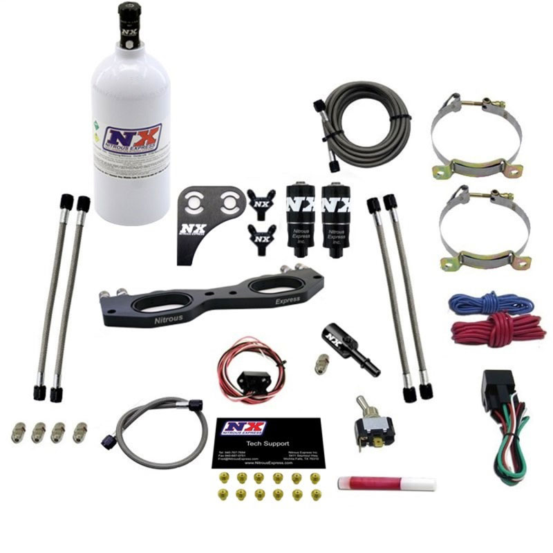 Nitrous Express 67002-2.5P | Polaris RZR 1000cc Nitrous Plate Kit w/2.5lb Bottle; 2014-2020