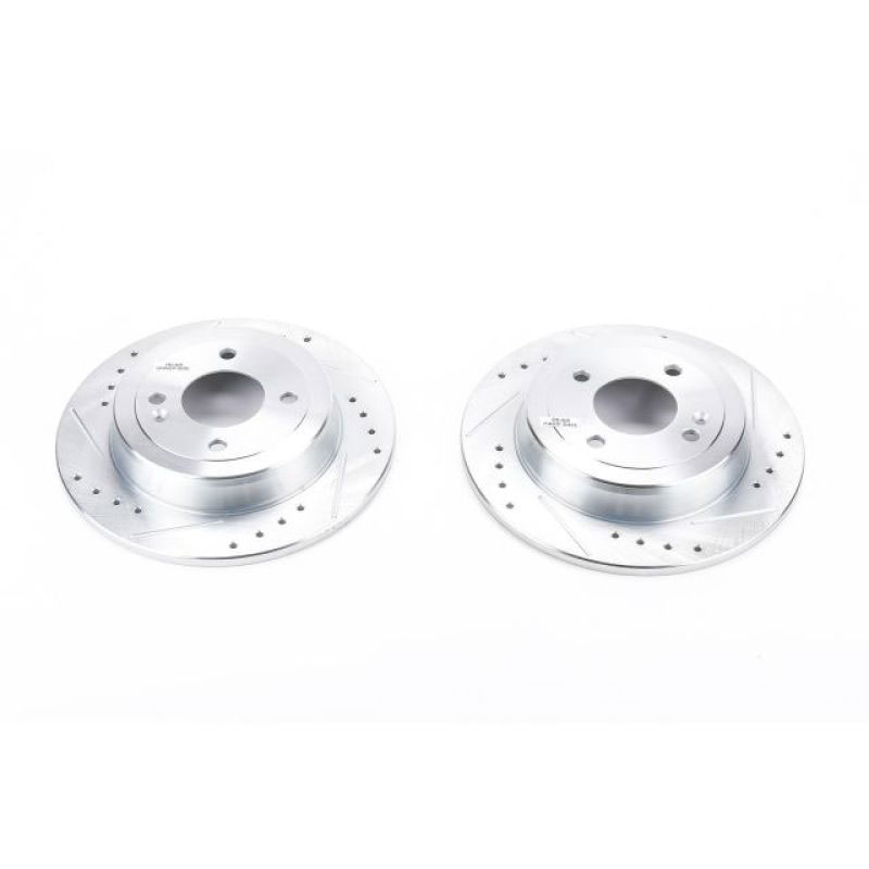 PowerStop jbr1565xpr | Power Stop 12-19 Hyundai Accent Rear Evolution Drilled & Slotted Rotors - Pair; 2012-2019