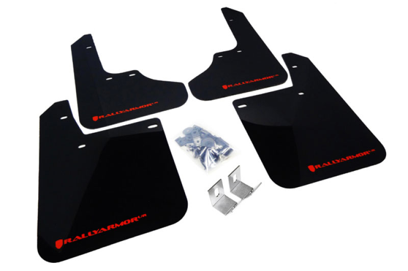 Rally Armor mf2-ur-blk/rd | 1993-2001 Subaru Impreza UR Black Mud Flap w/ Red Logo; 1993-2001