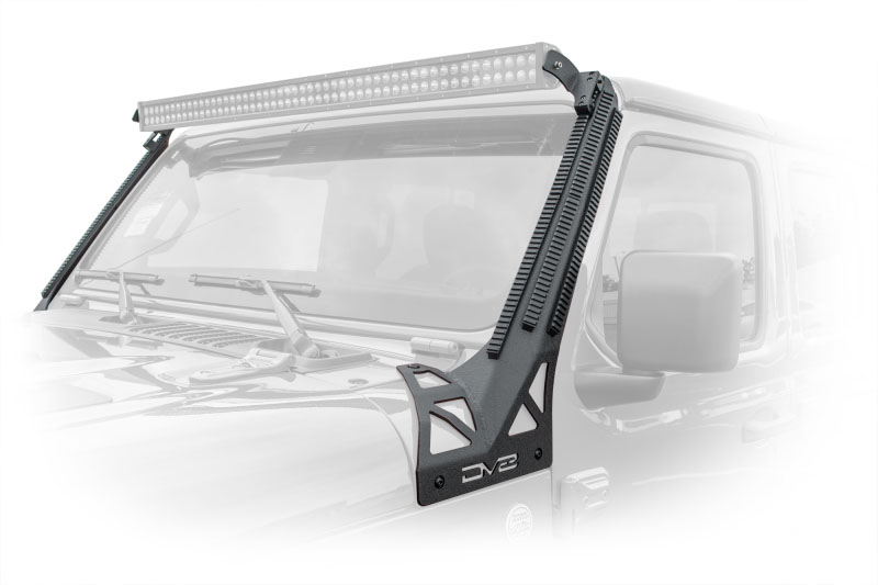 DV8 Offroad d-jl-190052-pil | 2018+ JL/Gladiator Picatinny Rail A-Pillar Pod LED Light Mount; 2018-2022