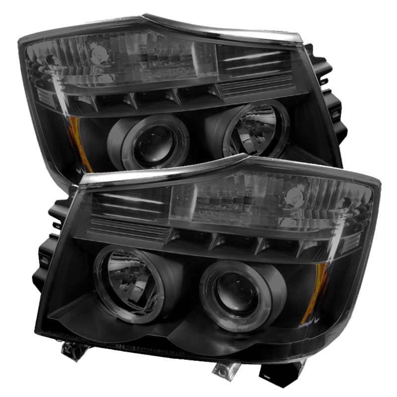 SPYDER 5078605 | Spyder Nissan Armada Projector Headlights - LED Halo - LED - Black Smoke - (PRO-YD-NTI04-HL-BSM); 2004-2007