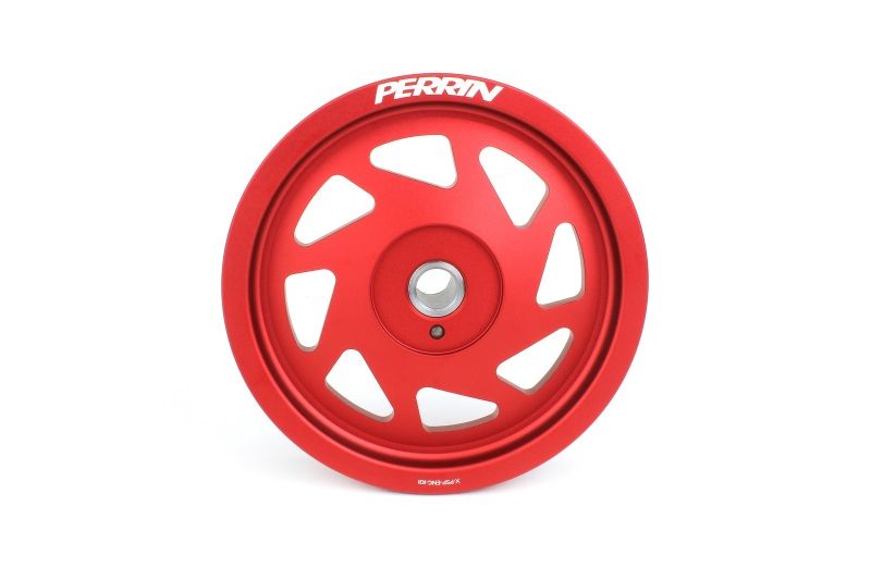 Perrin Performance pspeng104rd | Perrin 19-21 Subaru WRX / 16-18 Forester Lightweight Crank Pulley (FA/FB Engines w/Large Hub) - Red; 2019-2021