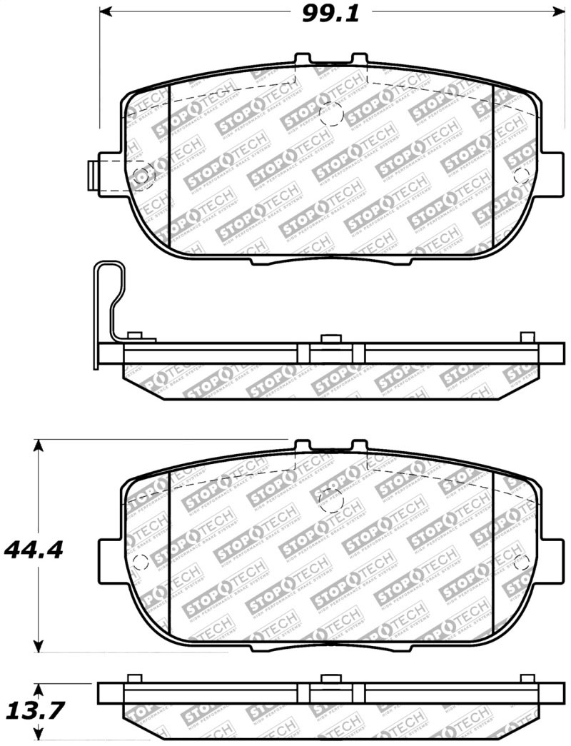 Stoptech 305.11800 | StopTech Street Select Brake Pads Mazda MX-5, Rear; 2006-2017