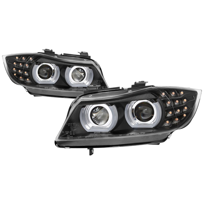 SPYDER 5086495 | Spyder 09-12 BMW E90 3-Series 4DR HID w/ AFS Only - LED Turn - Black - PRO-YD-BMWE9009-AFSHID-BK; 2009-2012