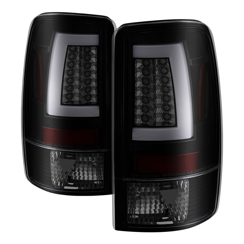 SPYDER 5084156 | Spyder 00-06 GMC Yukon/Yukon XL V2 Light Bar LED Tail Lights - Blk Smoke (ALT-YD-CD00V2-LBLED-BSM); 2000-2006