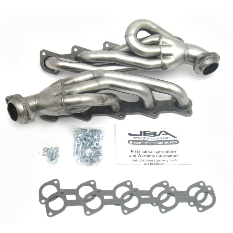 JBA 1669s | 99-04 Ford Truck 6.8L 2V V10 w/o EGR 1-1/2in Primary Raw 409SS Cat4Ward Header; 1999-2004