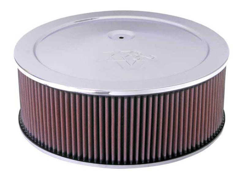 K&N Engineering 601270 | K&N 14in Red Custom Air Cleaner Assembly - 5.125in ID x 14in OD x 6.625in H