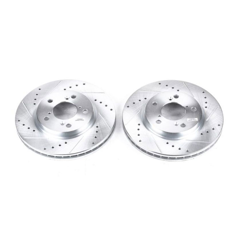 PowerStop jbr989xpr | Power Stop 05-10 Honda Odyssey Front Evolution Drilled & Slotted Rotors - Pair; 2005-2010