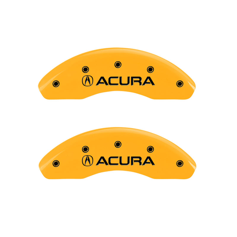 MGP 39008SNSXYL | 4 Caliper Covers Engraved Front Acura Rear NSX Yellow Finish Black Char 2005 Acura NSX; 2003-2004