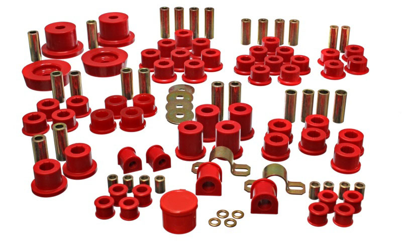 Energy Suspension 11.18102r | 90-97 Mazda Miata Red Hyper-Flex Master Bushing Set; 1990-1997