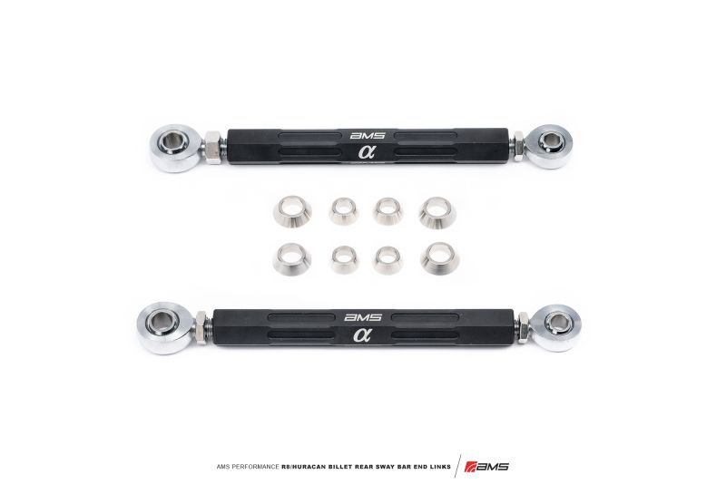 AMS alp371100111 | 2017+ Audi R8 / 2015+ Lamborghini Huracan Billet Rear Sway Bar End Links; 2017-2023