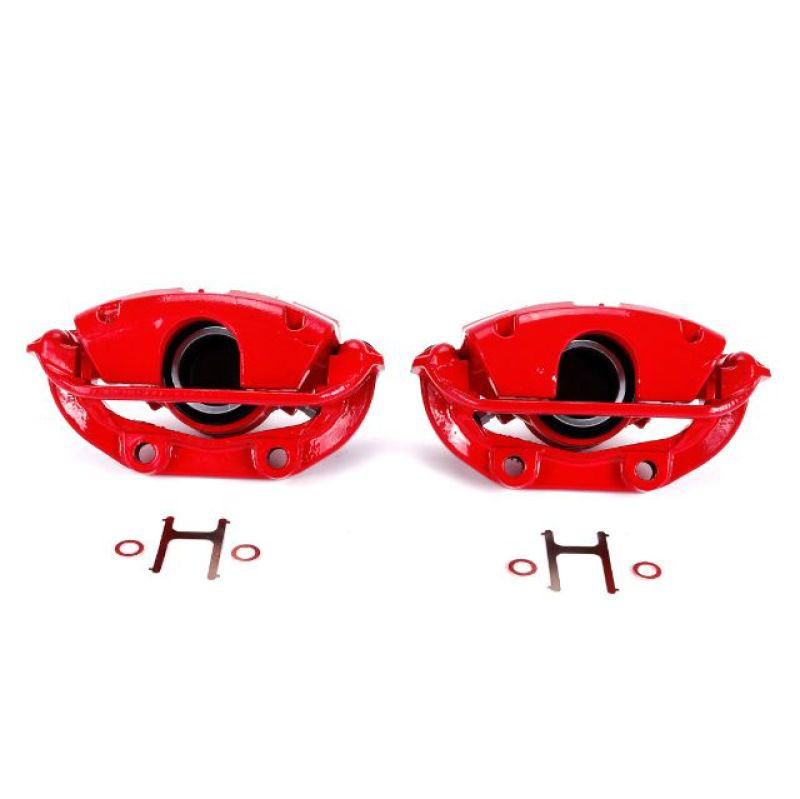 PowerStop s4626 | Power Stop 94-96 Chevrolet Caprice Rear Red Calipers w/Brackets - Pair; 1994-1996