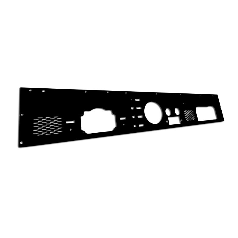 Rugged Ridge 13320.12 | Dash Panel Pre-Cut Holes Black 76-86 Jeep CJ; 1976-1986