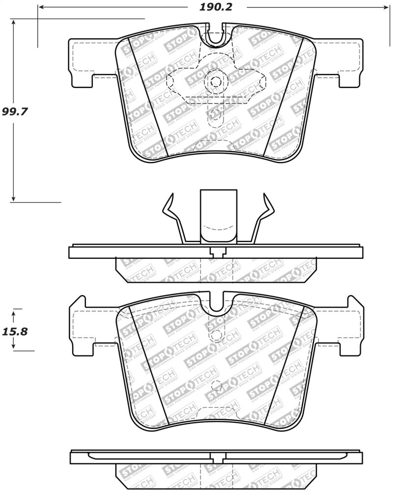 Stoptech 305.15610 | StopTech Street Select Brake Pads BMW X3, Front; 2011-2017