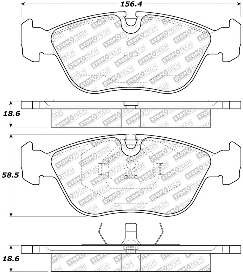 Stoptech 305.06180 | StopTech Street Select Brake Pads Volvo S70, Front; 1998-2000