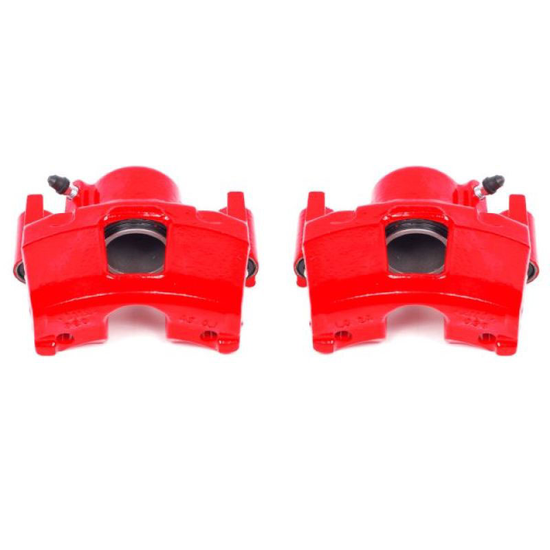 PowerStop s4356 | Power Stop 90-98 Buick Skylark Front Red Calipers w/o Brackets - Pair; 1990-1998