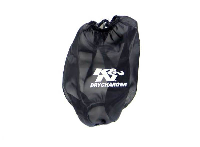 K&N Engineering rf1020dk | K&N Black Drycharger Round Tapered Air Filter Wrap 5in Top ID / 7.5in Base ID / 8in Height