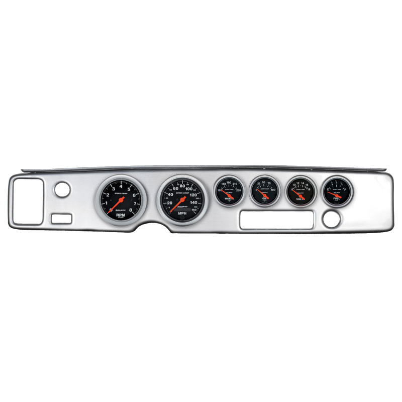 AutoMeter 7028-SC | Autometer Sport-Comp 70-81 Firebird Dash Kit 6pc Tach / MPH / Fuel / Oil / WTMP / Volt; 1970-1981