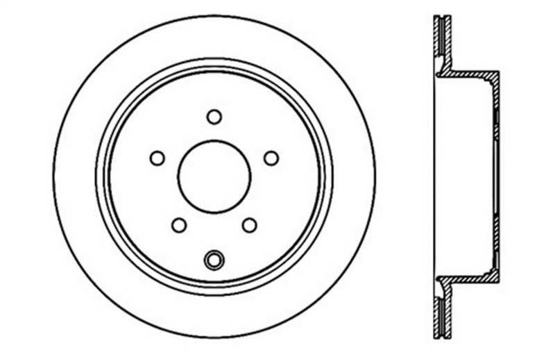 Stoptech 128.42078CL | StopTech Infiniti FX35 Sport Cryo Cross Drilled Rotor, Rear Left; 2003-2012