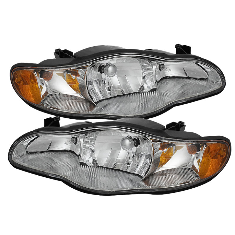 SPYDER 9023194 | Xtune Chevy Monte Carlo 00-05 Crystal Headlights Chrome HD-JH-CMC00-AM-C; 2000-2005