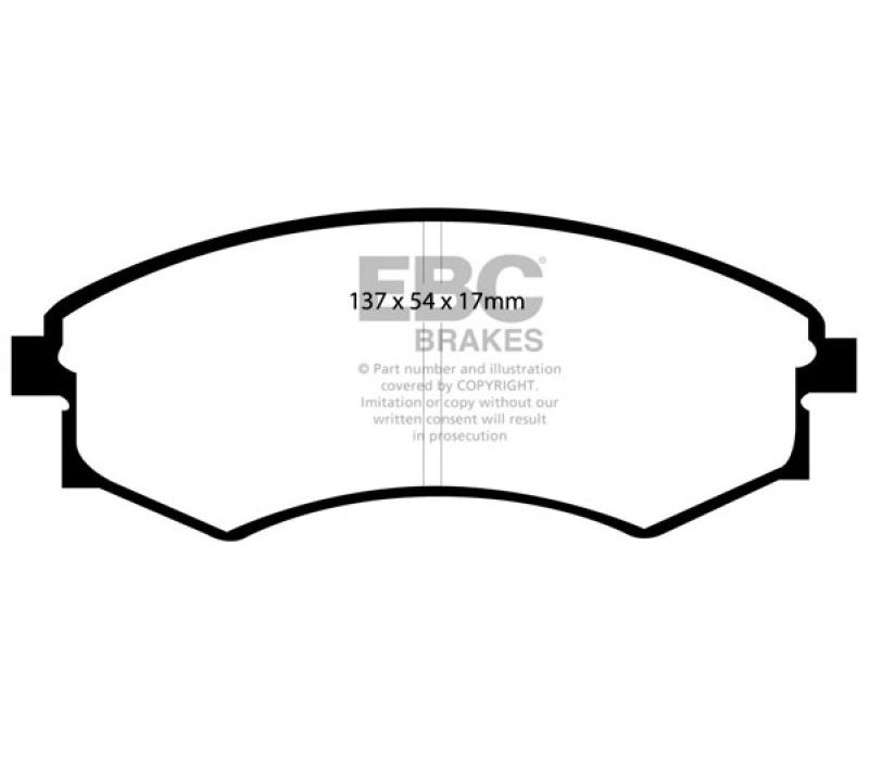 EBC dp41358r | 92-95 Hyundai Elantra 1.6 Yellowstuff Front Brake Pads; 1992-1995