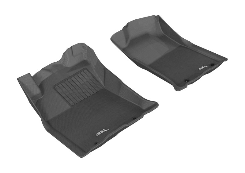 3D Maxpider l1ty09011509 | 3D MAXpider 2012-2015 Toyota Tacoma Double Cab Kagu 1st Row Floormat - Black; 2012-2015